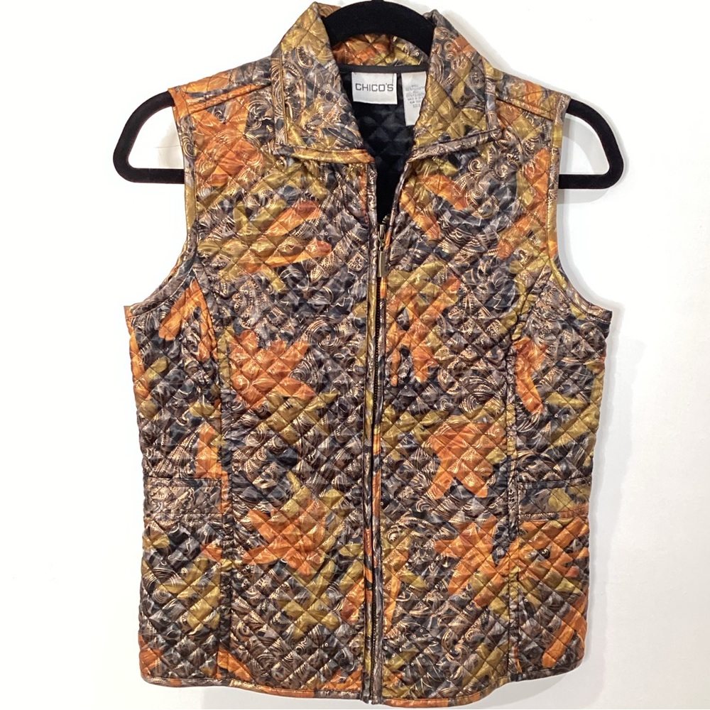 104. Chico's Copper Zipper Vest Bundle Size 0
